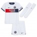 Paris Saint-Germain Nuno Mendes #25 Replica Away Stadium Kit for Kids 2023-24 Short Sleeve (+ pants)